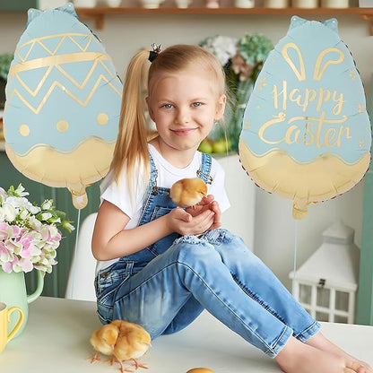 2Pcs Large 21.25 Inch Easter Eggs Balloons - Image 4