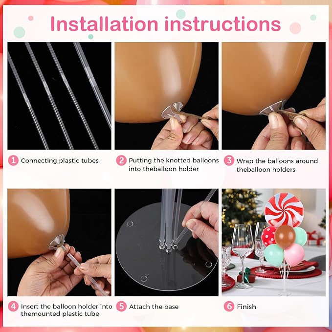 6 Sets Christmas Gingerbread Balloon Stand Kit - Image 4
