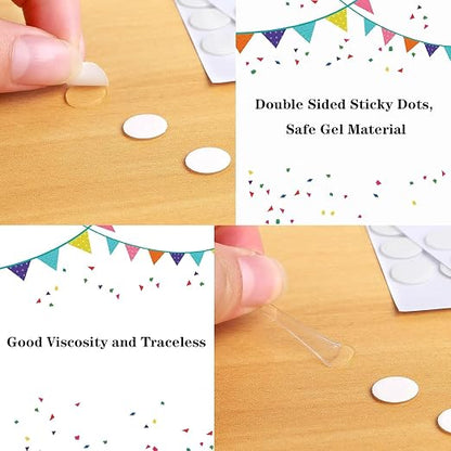 JANYUN 280 Pcs Sticky Dots Stickers, 10mm Round Putty Clear Sticky Tack | No - Image 3