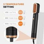 6 in 1 Blow Dryer Brush Set,Hot Air Styler Negative Ion Air Curling Wrap Air Curler, Round Brush Blow Dryer Curling Iron Hair Styling Tools Gift for Dry,Volumize, Straight,Curl,100-120V