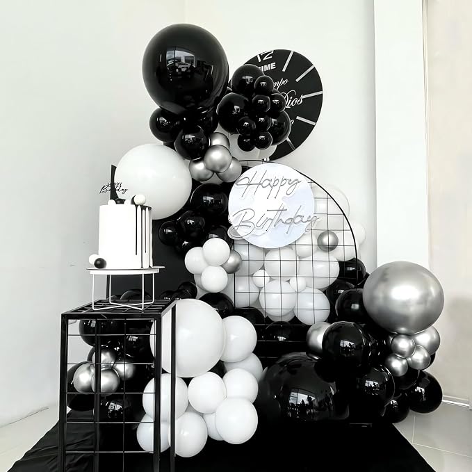Black Balloons Different Sizes 135pcs 18 12 10 5 Inch Black Balloon Arch Kit - Image 6