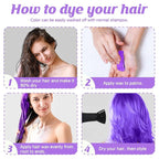 Purple Temporary Hair Color Wax Kit for teenagers,Crazy Hair Day Accessories, Gifts for Kids,Instant Hair Dye Color Wax for Party, Cosplay, Halloween, Christmas,Washable Crazy Hair Style
