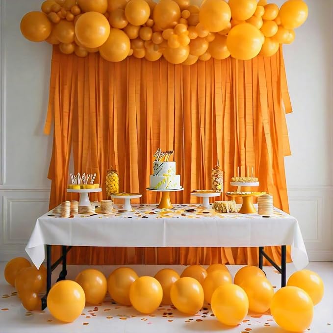 4 Orange Streamers, 382ft Pack of Crepe Paper Party Decorations | Each roll is - Image 4