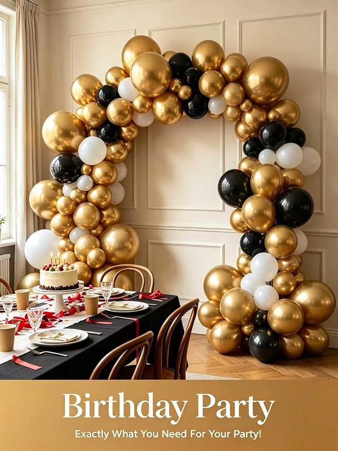 Gold Balloons 125 Pcs Gold Balloons Different Sizes 18 Inch 12 Inch 10 Inch 5 - Image 2