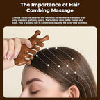 4 in 1 Sandalwood Gua Sha Massager, Scraping Massage Comb for Hair, Face, Eye, Neck & Body Meridian Therapy Tool for Relaxation & Rejuvenation