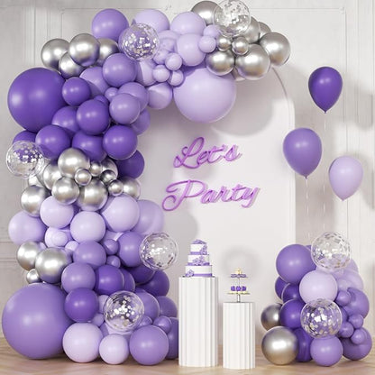 147pcs Purple Balloon Garland Arch Kit, Different Sizes by BAUANOOY