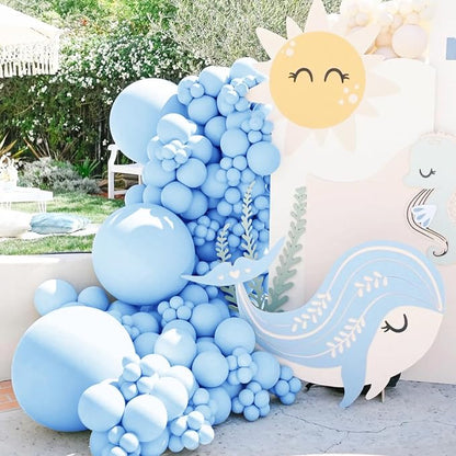 200 Pieces Light Blue Balloons Different Sizes Pastel Blue Balloons Garland - Image 7