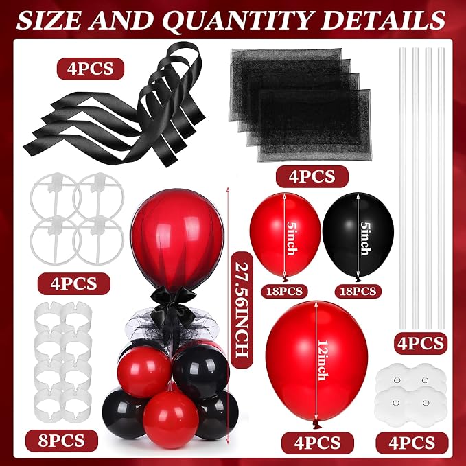 BBTO 4 Set Table Centerpieces Balloons Stand Kit Table Stand Holder - Image 2