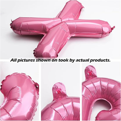16 Inch 52Pcs Pink Letter Balloons Shiny A-Z Foil Balloon Letters | Reusable - Image 2