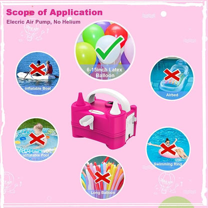 IDAODAN Electric Air Balloon Pump Portable Dual Nozzle 110V 600W Electric - Image 6
