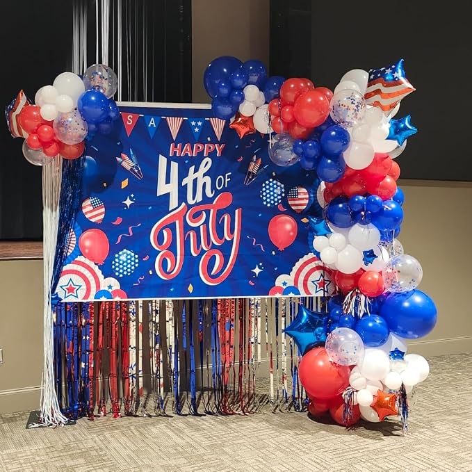 Red White and Blue Balloon Arch Kit - Image 6