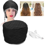 3 Gears Hair Steamer Cap, Electric Heated Hair Cap with US 110V Plug, PU Heat Cap for Deep Conditioning with Drawstring for Improving Hair Dryness, 5.9x6.7in