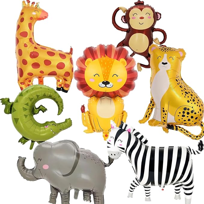 Safari Animal Balloons Zoo Animals Balloons Jungle Balloon by Enimapod