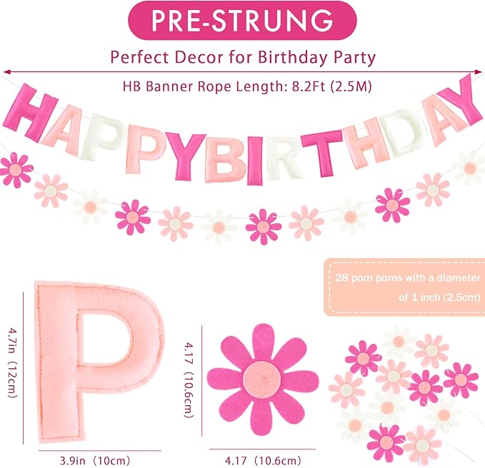 CANREVEL 3 PCS Pre-Strung 3D Happy Birthday Banner Decorations, Happy Birthday - Image 3