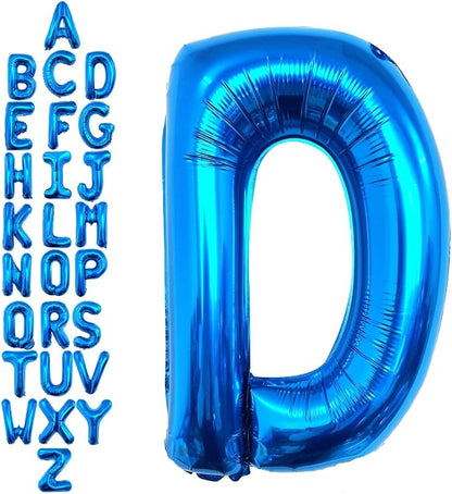 40 Inch Blue Letter D Balloons, DIY Phrase Foil Alphabet Letter D Balloons DIY by LHOAVWE