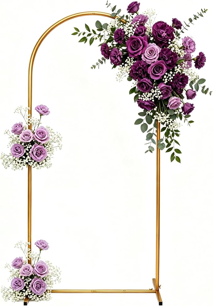 6.6 FT Metal Arch Backdrop Stand, Balloon Arch Stand, by ADRUDY