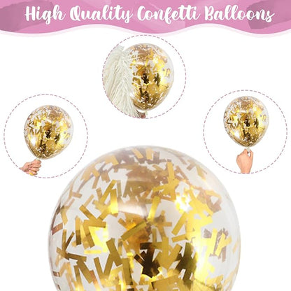 Pink Gold Balloons Set, 12 Inch Matte Pink Pastel Baby Pink Metallic Gold - Image 3