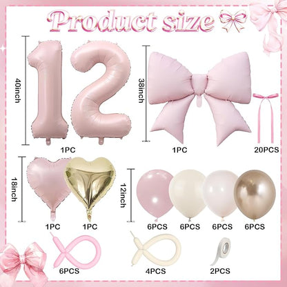 40 Inch Dusty Pink 12 Number Balloon - Image 3
