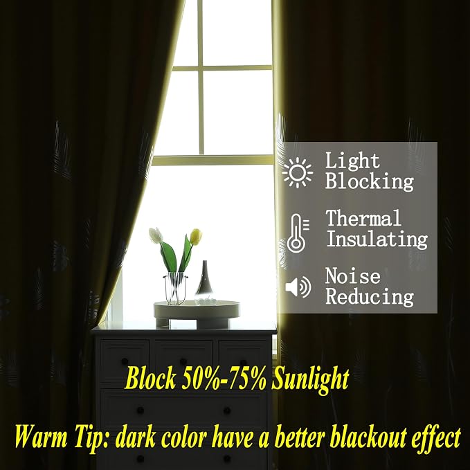 Yellow Room Darkening Curtains 84 Inches Long - Image 6