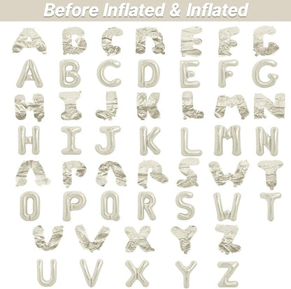 LIOZEOKUN Letter Balloons 16 Inch Alphabet A-Z Mylar Foil Balloons 2 Set - Image 3