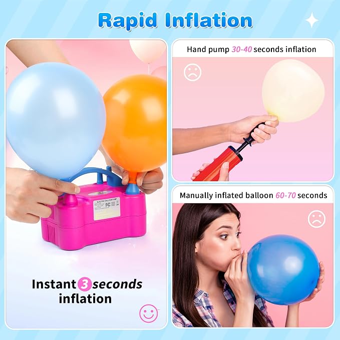 Balloon Pump Electric Portable Dual Nozzle Air Pump - Image 2