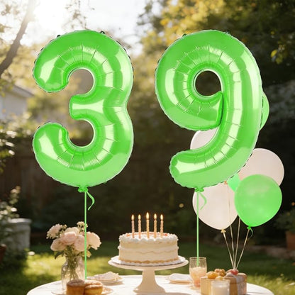 40 Inch Number 39 Balloons for 39th Birthday Party Decorations, 0-100 Fruit - Image 3