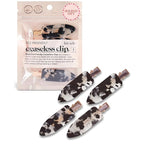 Kitsch Creaseless Hair Clips for Women - No Crease, No Bend Hair Clips for Styling, Bangs, Makeup Application, Face Wash | Recycled Acrylic - Black Terrazzo | Ideal Gifts for Women, 4pcs