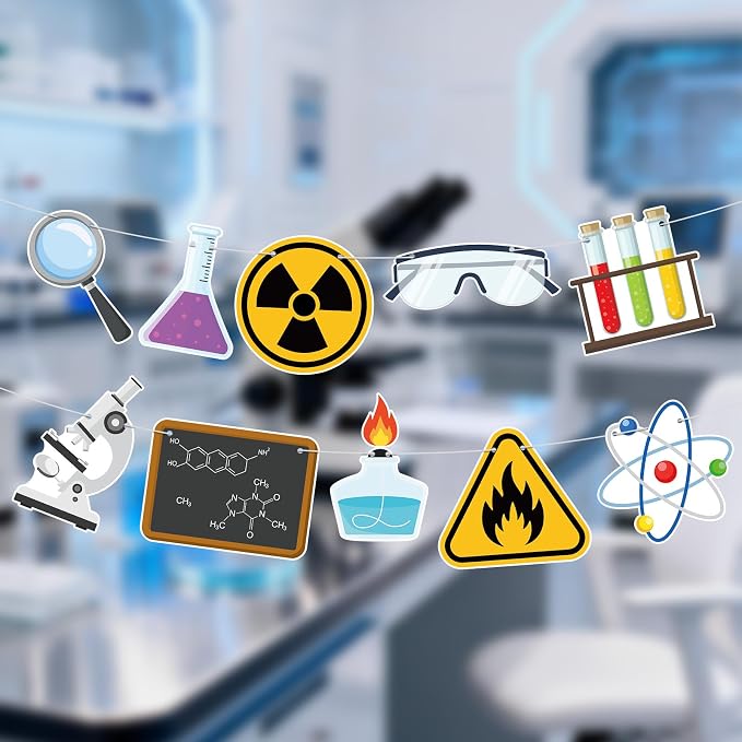 Science Decorations Banner Science Party Banner Chemistry Laboratory Theme - Image 9