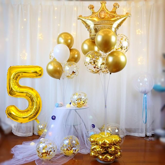 10 Pcs Number Balloons 32 Inch Gold 0-9 Number Mylar Foil Balloons Gold Custom - Image 8