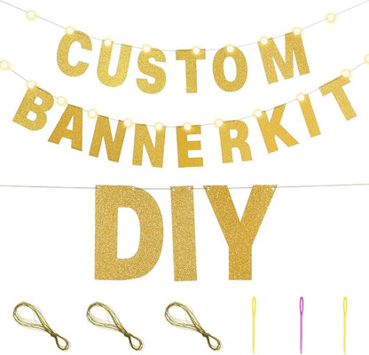 TaoBary 112 Pcs DIY Letter Kit Glitter Customizable Banner Letters Include 107 - Image 5