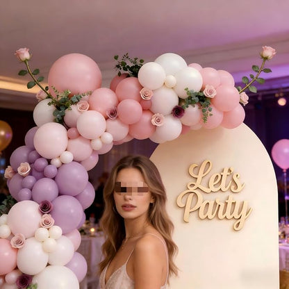 Pink Purple White Balloon Garland Arch Kit 143Pcs Lavender Light Pastel Purple - Image 5