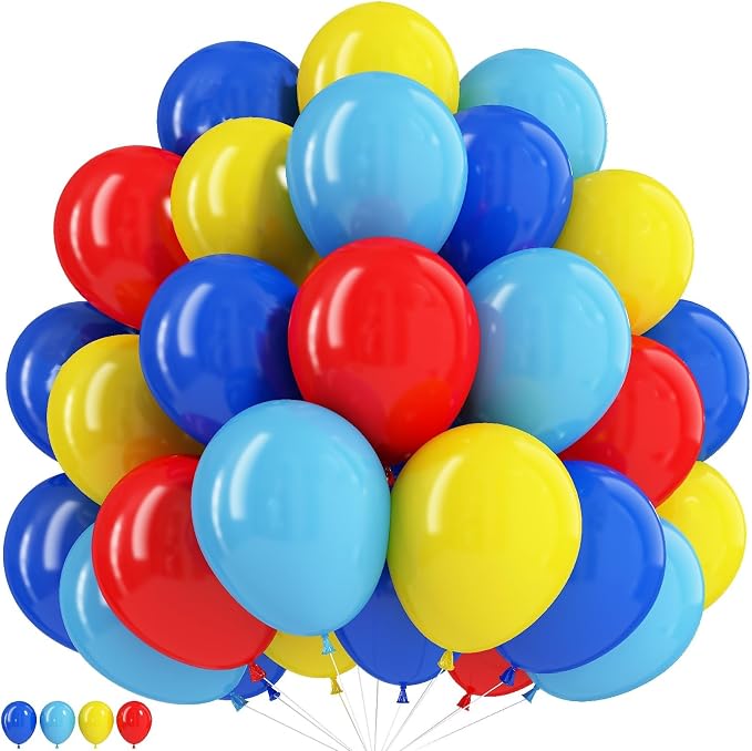 Blue Red Yellow Balloons Royal Blue Yellow Red Balloons by Paeyeq