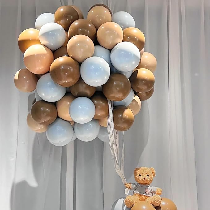 Voircoloria 90pcs Khaki Balloons Garland Arch Kit, 18 12 10 5 Inch | - Image 4