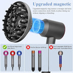 6-Inch Diffuser Attachment for Dyson Hair Dryers, Curl-Enhancing Large Diffuser Compatible with Dyson Supersonic Hair Dryer Attachment, Faster Drying Defines Curls for Waves Curls Coils Hair