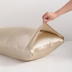 NTBAY 2 Pack Satin King Pillowcases for Hair and Skin, Luxurious and Silky Pillow Cases with Envelope Closure, 20x36 Inches, Taupe