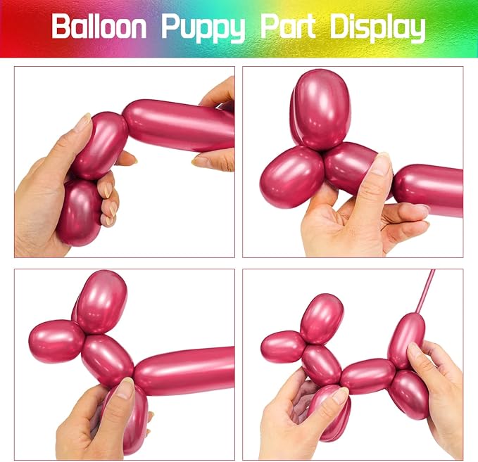 100Pcs 260 Balloons Metallic Long Balloons - Image 4