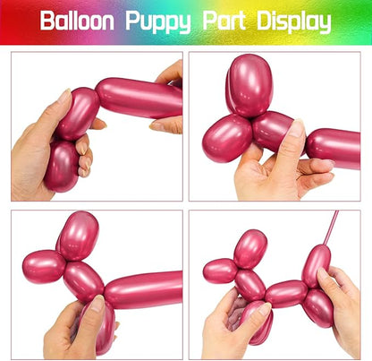 100Pcs 260 Balloons Metallic Long Balloons - Image 4