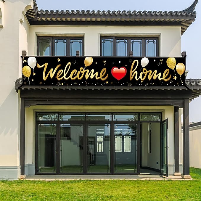 Welcome Home Banner Decoration, Military Homecoming Deployment Returning Party - Image 3