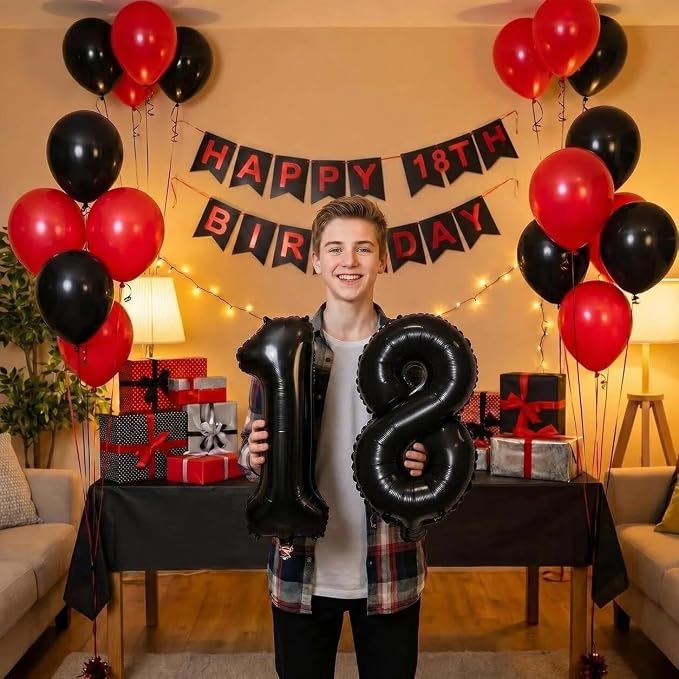 Number 18 Balloon Foil Mylar Balloons - Image 2