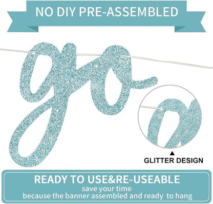 BEISHIDA Light Blue Pre-Strung Go Shawty It's Your Birthday Banner Decor | - Image 3
