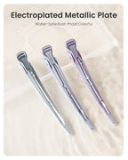 AIMIKE Extended Sectioning Hair Clips w/Built-in Silicone Band, 4.8" No-Crease Non-Slip Hair Styling Clips for Thick, Long Hair – Blow Drying,Hair Rollers, Rust-Free –6 Pack, Morandi Misty Trio Series