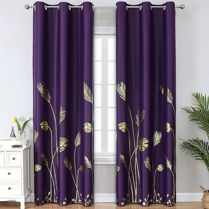 Purple Blackout Curtains for Dining Room by ESTELARTEXTILER