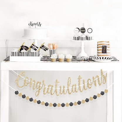 jijAcraft Congratulation Graduation Banner, Pre-strung Congratulation Party - Image 7