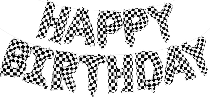 Happy Birthday Balloons Banner, Foil Balloon Personalized Name Letters Balloons by TOTAFAM