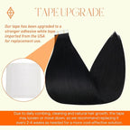 Full Shine Invisible Tape in Hair Extensions Color 1 Jet Black Real Human Hair Extensions Tape in 10 Inch Seamless Tape ins Human Hair Extensions 20 Pcs 30 Grams Soft Remy Hair Extensions Straight