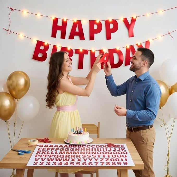 TaoBary 112 Pcs DIY Letter Kit Glitter Customizable Banner Letters Include 107 - Image 2