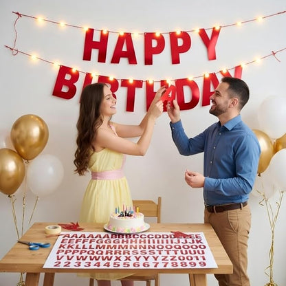 TaoBary 112 Pcs DIY Letter Kit Glitter Customizable Banner Letters Include 107 - Image 2