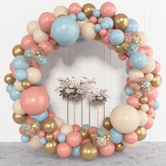 Amandir 153pcs Dusty Pink Blue Balloon Garland Arch Kit Different Sizes | 18 12 - Image 5
