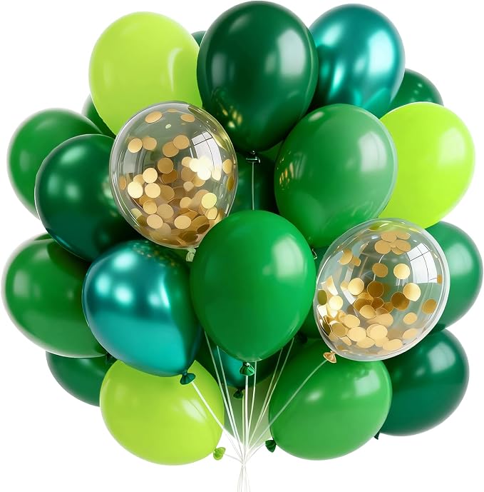 PartyWoo Green Balloons 66pcs Pack Light Green Latex Balloons | Lime Dark by PartyWoo