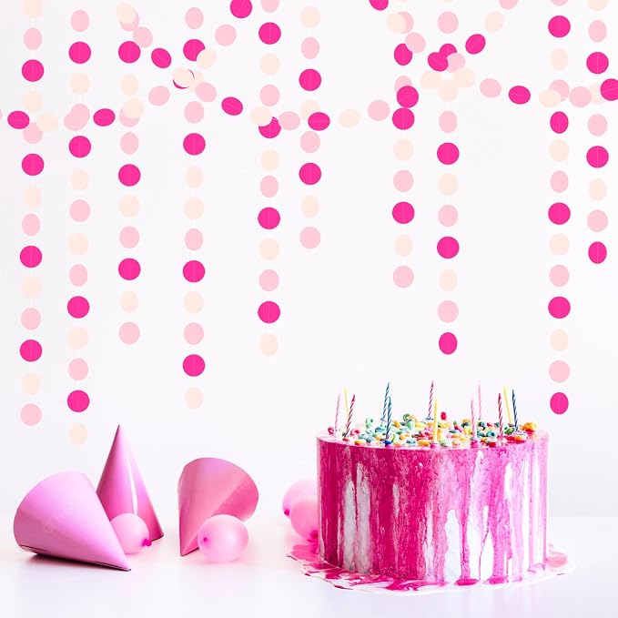 Hot-Pink Party-Decorations Paper-Garland Streamers Banner - 52Ft Galentines - Image 4